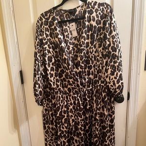 Lane Bryant Faux Wrap Animal Print Dress-22